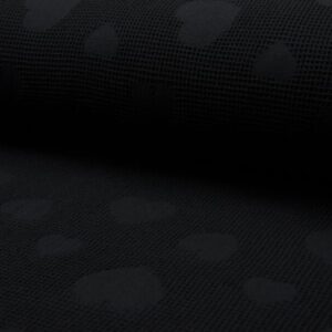 פיקה בטקסטורה לבבות שחור